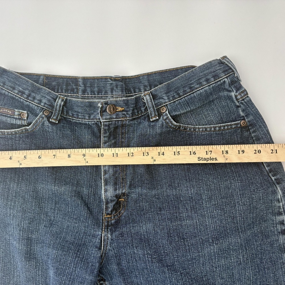 Riders Jeans Womens 18 Blue Denim‎ Straight Leg 5 Pocket 100% Cotton Made USA - Picture 8 of 13